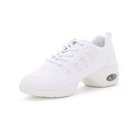 Syrads Femmes Chaussures de Ballet Quatre Saisons Pull Coussin Respirant Doux Trouver Mode Loisirs Jazz Hip Hop Danse Moderne,Blanc 39 EU