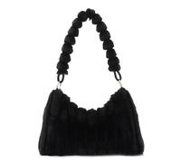 Syrads Femmes Peluche sous Les Bras Sac Fausse Fourrure Fluffy Soft Fluffy Fuzzy Plush Top Handle Purse,Noir