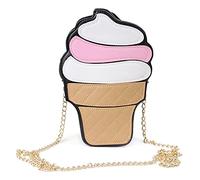 Syrads Mini Sac à BandoulièRe pour Filles Sacs à Main Sac à Main En Cuir Pu Cupcake Ice Cream Box Wallet Bag,Crème glacée