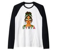 Syrian Girl New Syria Flag Syrian Girlfriend Wife Manche Raglan