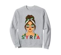 Syrian Girl New Syria Flag Syrian Girlfriend Wife Sweatshirt