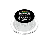 Syrian Queen New Syria Flag Proud Syrian Woman PopSockets PopGrip pour MagSafe