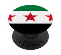 Syrie Nouveau Drapeau Syrien Cœur Fière Démocratie Fête Nationale PopSockets PopGrip Adhésif