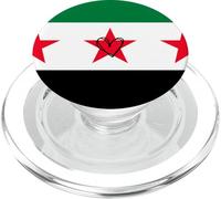 Syrie Nouveau Drapeau Syrien Cœur Fière Démocratie Fête Nationale PopSockets PopGrip pour MagSafe