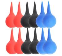 Syringe d'oreille 12pcs, seringue de bulbe d'oreille en silicone élastique à 30 ml, dispositif 'aspiration réutilisable pour dispositif 'aspiration 'élimination de la cire sûre et efficace