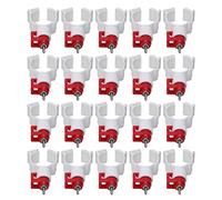 Syrisora 20pcs Mamelons d'eau de Volaille Mamelons D'abreuvoir de Poulet Abreuvoirs de Mamelon de Poulet avec Conception Antirouille en Acier Inoxydable pour Poulets Canards Oisea