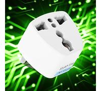 Syrisora Adaptateur de Voyage Adaptateur de Convertisseur de Voyage Universel avec Prise d'alimentation, Convertissant Le Style UK AU US en Style Européen, Léger, adapté à Une