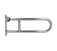 Syrisora Barre d'appui rabattable en acier inoxydable ergonomique Rotation verticale à 90° Fixation murale Mains courantes pour personnes âgées