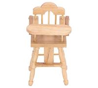 Syrisora Chaise Haute Miniature pour Maison de Poupée, Chaise de Salle à Manger pour bébé avec Matériau en Bouleau, pour Maison de Poupée, Scène de Salle à Manger, Jeu de Rôle pou