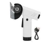 Syrisora Ciseaux électriques sans Fil, Puissants Ciseaux à Carton Rechargeables de 25 W avec Lames de sécurité et Lumière LED, pour la Découpe de Tissus, Cuir, Tapis et emballages. (Blanc)