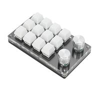Syrisora Clavier mécanique macro à une main - 12 touches - Multifonction - Clavier programmable pour bureau, jeux et laboratoire (noir blanc)