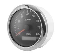 Syrisora Compteur de Vitesse GPS, Odomètre, 85 Mm, en Acier Inoxydable 316, étanche IP67, Anti-poussière, avec Rétroéclairage coloré Réglable pour Voitures, Bateaux, Camping-Cars, (Noir)