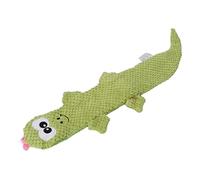 Syrisora Jouet à Mâcher en Peluche pour Chien, Lézard Couinant, avec Surface de Nettoyage des Dents Douce et Sûre, pour Petits, Moyens et Grands Chiens (Vert)