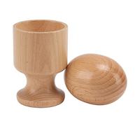Syrisora Jouet de Puzzle de Coquetier, Exercice d'ajustement de Projet de Pratique de Préhension en Bois pour la motricité Fine, avec Un Matériau en Bois de Hêtre, pour L'éducatio