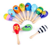 Syrisora Kid Maracas Shaker Hochet, Maracas Shaker Hochet Maracas, Percussion à la Main Instrument de Musique Jouet éducatif pour Saisir la Vue écouter Jouet de Formation