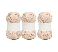 Syrisora Lot de 5 Fils à Spaghetti, 2 Cm de Large, Doux pour la Peau, Fil de Tapis de Couleur Vive pour le Crochet, le Tricot, le Bricolage, avec 22,9 M pour Tapis, Paniers, Poufs, (Bronzage clair)