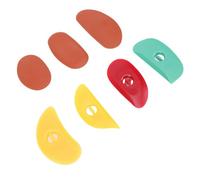 Syrisora Nervures de Poterie en Silicone 7 Pièces, Outils de Mise en Forme pour le Lissage et la Coupe de L'argile avec un Matériau Souple, pour les Projets Artisanaux