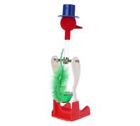 Syrisora Non Stop Liquid Drinking Glass Bird Funny Duck Drink Water Desk Toy Drinking Bird (Rouge)