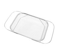 Syrisora Passoire Extensible sur L'évier, Panier à Mailles Fines en Acier Inoxydable avec Poignées pour évier de Cuisine, Rectangle Essentiel, Entretien Facile, Passe au Lave-vaisselle (Argent)