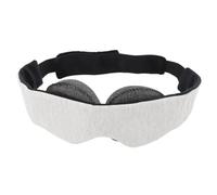 Syrisora Patch pour les Yeux profilé 3D Bloquant la Lumière Coussin pour les Yeux Mobile en Coton à Mémoire de Forme pour Dormir Gris
