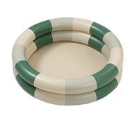 Syrisora Piscine Gonflable, Piscine à Souffler Ronde, Piscine Gonflable, bébé Rétro Souffle la Piscine Familiale Mignon Style épaissis de Piscine (Bande Verte)