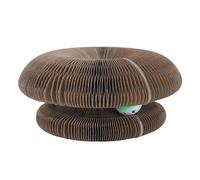 Syrisora Planche à Gratter pour Chat, Jouet Pliable en Papier ondulé avec Cloche Ronde pour Chats, Jouet Interactif pour Gratter et Dormir