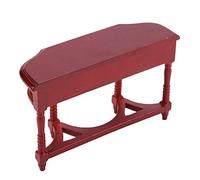 Syrisora Table Miniature Dollhouse, Bureau en Bois Demi-Rond à L’échelle | Construction en Bois, Placement Latéral au Mur, Décoration de Salon, Taille 4,72x1,57x2,95 Pouces