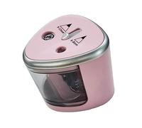 Syrisora Taille-crayon électrique avec Deux Trous, Taille-crayon Automatique à Affûtage Rapide pour les étudiants en Classe, de Couleur (Rose)
