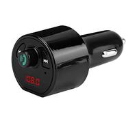 Syrisora Transmetteur FM Bluetooth pour Voiture, Double Chargeur USB avec Appels Mains Libres (Noire)