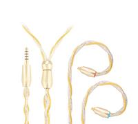 SYRNARN Câble IEM MMCX 4.4 2Pin - Fil de remplacement équilibré en cuivre monocrystallin OCC 7N détachable pour AKG MK4 N5005, N40, N30 et les écouteurs avec connecteurs IE300, IE600, IE900, et IE200