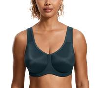 SYROKAN Soutien Gorge Sport Femme avec Armature Maintien Extreme Grande Taille Confortable Forêt Vert Foncé 110F