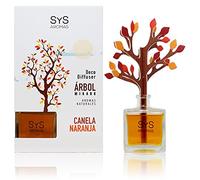 SYS Aromas Désodorisant décoratif arbre - Parfum durable à la cannelle et à l'orange - Pour maison, bureau et salle de bain - 90 ml