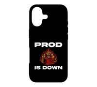 SysAdmin Prod is Down Server on Fire Devops Tech Humor Coque pour iPhone 17
