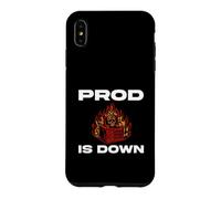 SysAdmin Prod is Down Server on Fire Devops Tech Humor Coque pour iPhone XS Max