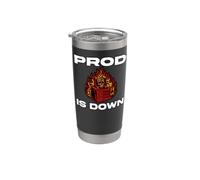 SysAdmin Prod Is Down Server On Fire DevOps Tech Humor Gobelet isotherme en acier inoxydable double paroi