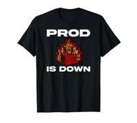 SysAdmin Prod is Down Server on Fire Devops Tech Humor T-Shirt