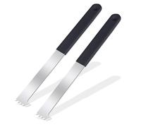 Sysarua Lot de 2 extracteurs de pavés robustes - Grattoir à double joint avec micro dents et poignée antidérapante pour enlever les briques, parfait pour le remplacement de dalles de jardin/pelouse