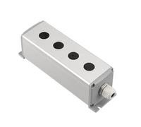 SYSCZPWC Boîtier de Commutation Industriel à Bouton-Poussoir en Aluminium, 16 mm, 19 mm, 22 mm, 1/2/3/4/5/6 Trous, 45 x 45 mm, 45 x 65 mm(4Hole,19mm 45x45mm)