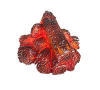 Sysow 1 pcs Charbon de Bois Lampe LED cheminée LED Artificielle Bois Rond réaliste feu Incandescent Flamme Flamme sans Flamme Lampe de cheminée pour la décoration de Salon à l'intérieur de la Maison