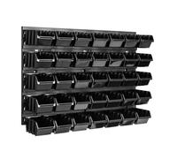 Syst?me de rangement mural 576 x 390 mm 35 pi?ces Boîte empilable Étag?re de rangement Boîte de rangement Étag?re murale ultra solide Étag?re extensible Étag?re d'atelier Étag?re espace de rangement