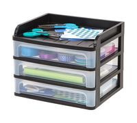 Syst me de tiroirs de bureau moyen IRIS USA, paquet de 1, noir