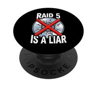 System Administrator Raid 5 is A Liar Server Tech PopSockets PopGrip Adhésif