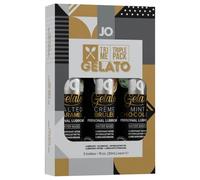 System JO – Gel lubrifiant comestible Tri-Me Gelato aromatisé coffret 3x30 ml