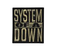 System Of A Down Gold Écusson Patch en fer brodé sur accessoire