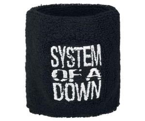 System of a Down Logo Unisexe Bracelet éponge Noir 80% Coton, 12% élasthanne, 8% Polyester