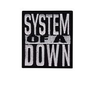 System Of A Down Silver Écusson Patch en fer brodé sur accessoire