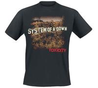 System of a Down Toxicity Unisexe T-Shirt Manches Courtes Noir S 100% Coton Regular/Coupe Standard