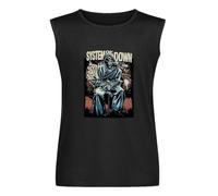 System of The Down SOAD Mask Unisex Vest Tank Tops Printed Mens Black Sleeveless T-Shirt L