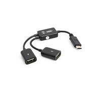 System-S 50955596 Câble Y USB 3.1 Type C mâle vers 2 Ports USB Type A Femelle Noir