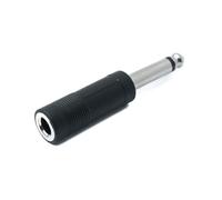 System-S Adaptateur Audio Mono TS 6,35 mm mâle vers Femelle 1/4" Noir